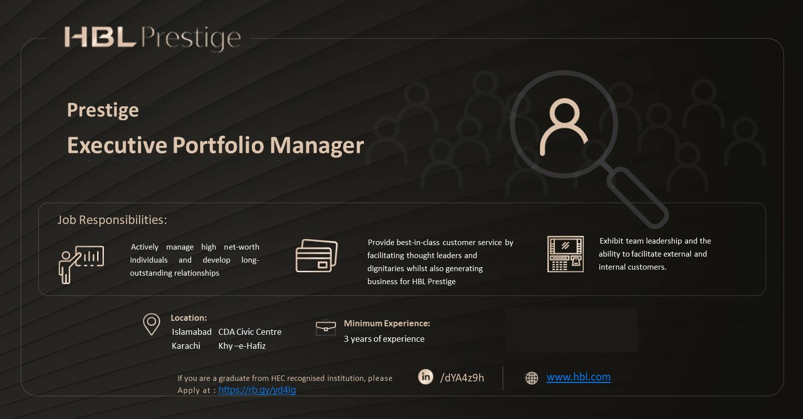 Prestige Executive Portfolio Manager - HBL